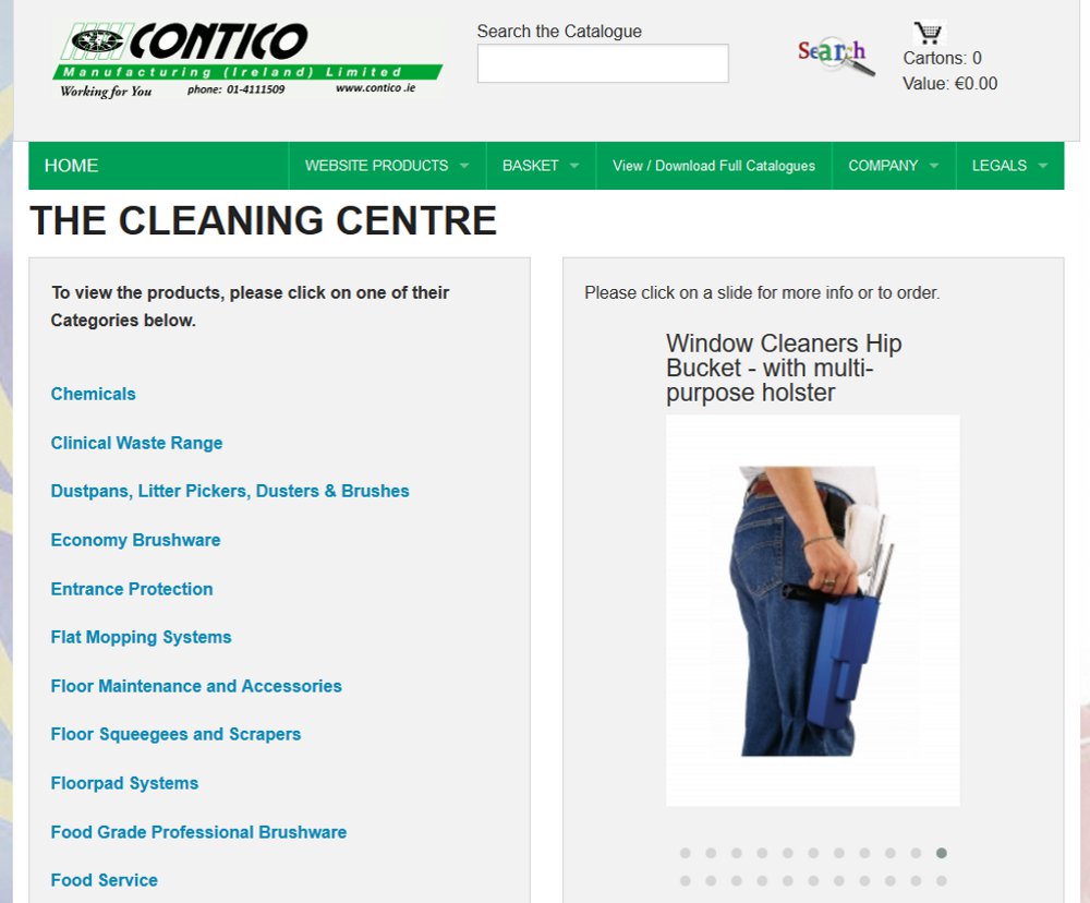 Contico Ireland home page image